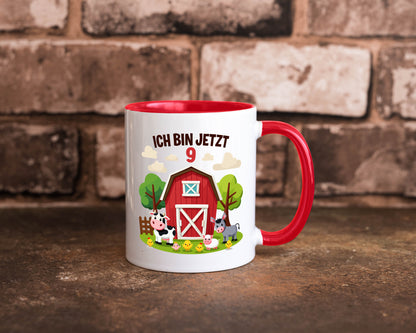 9. Geburtstag | 8 Jahre Bauernhof und Tiere Humor Geschenkidee Tasse