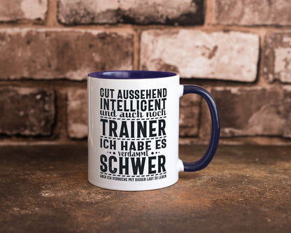 Gut aussehender Trainer |gestrichelte Linie | Punkte lustiger Spruch Geschenk