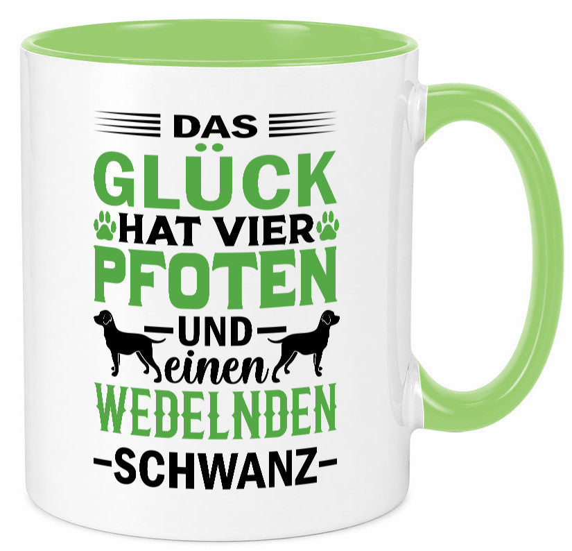 Das Glück hat 4 Pfoten | Hundeliebhaber Ich liebe Hunde Geschenk Tierliebhaber
