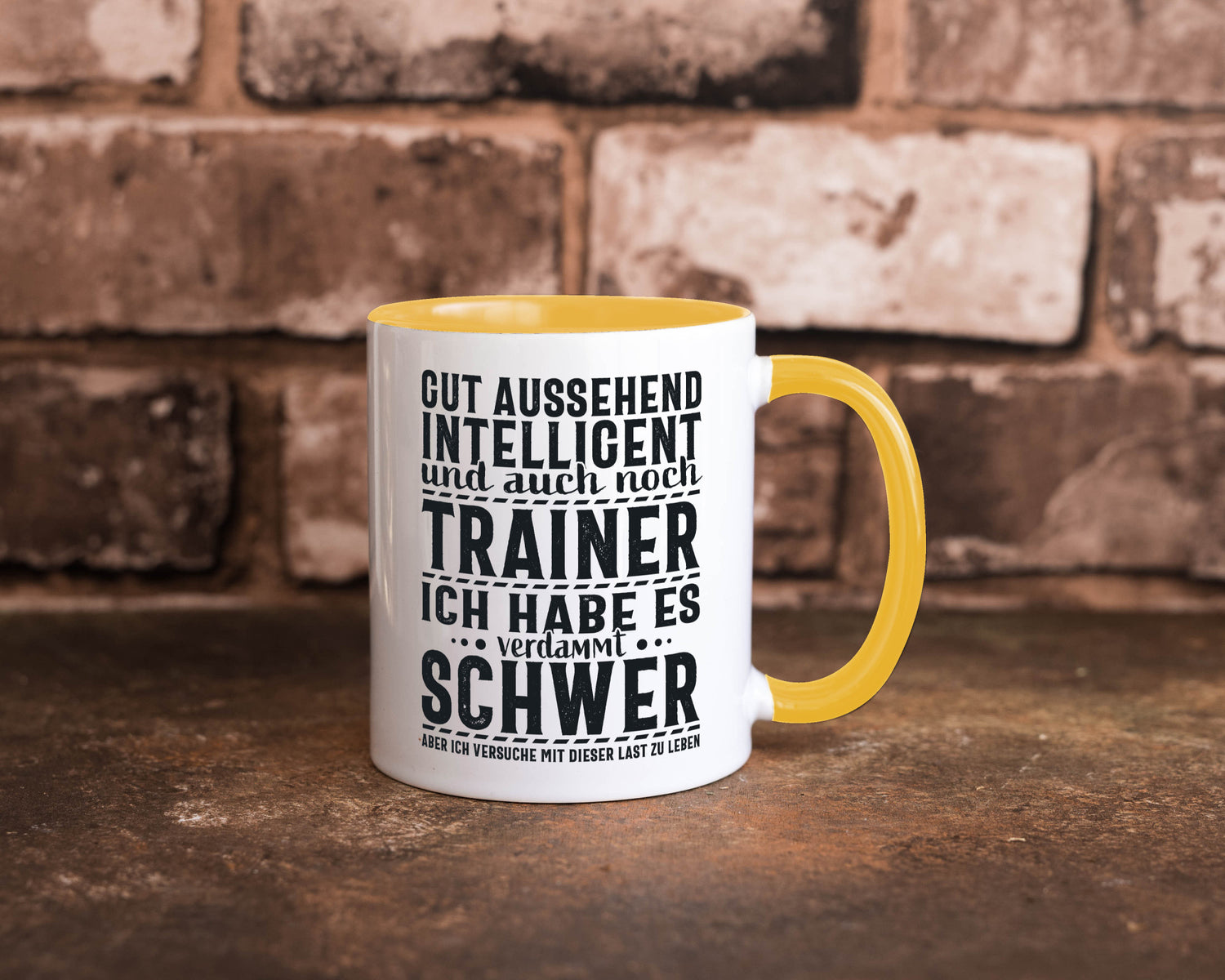 Gut aussehender Trainer |gestrichelte Linie | Punkte lustiger Spruch Geschenk