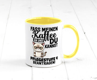Fass meinen Kaffee an | Pflegestufe 4 Krankenschwester v3 Geschenkidee Humor