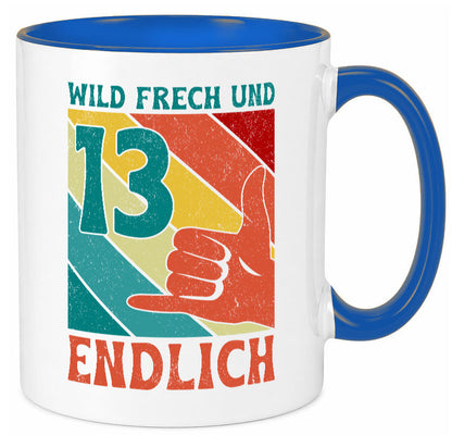 13. Geburtstag | 13 Jahre Wild und Frech Humor Geschenkidee Tasse