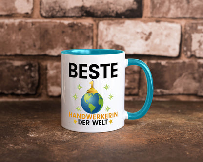 Welt Beste Handwerkerin | Handwerkerinnen lustiger Spruch Geschenk Humor Tasse