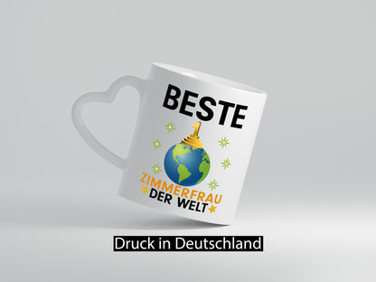 Welt Beste Zimmerfrau| Holzbau | Handwerkerin Geschenkidee Humor Tasse
