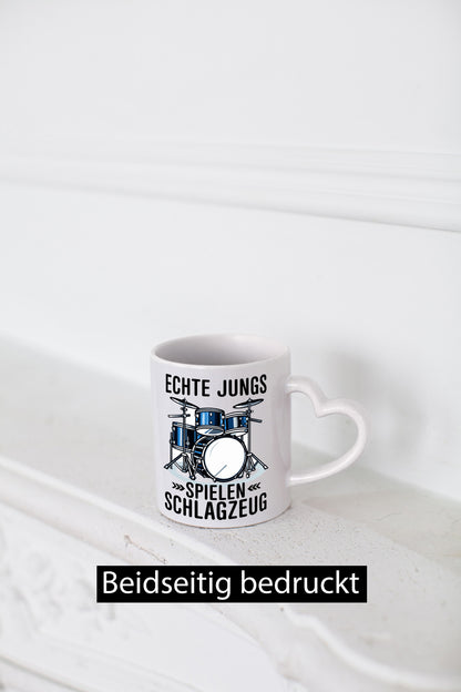 Echte Jungs spielen Schlagzeug | Drummer Geschenkidee Humor Tasse