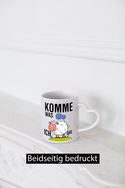 Komme was Wolle | häkeln Häkelzubehör Schaf Humor Geschenkidee Tasse