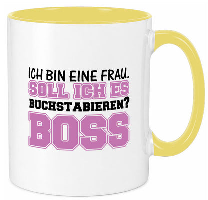 Ich bin der Boss Geschenk Humor Geschenkidee lustiger Spruch Tasse