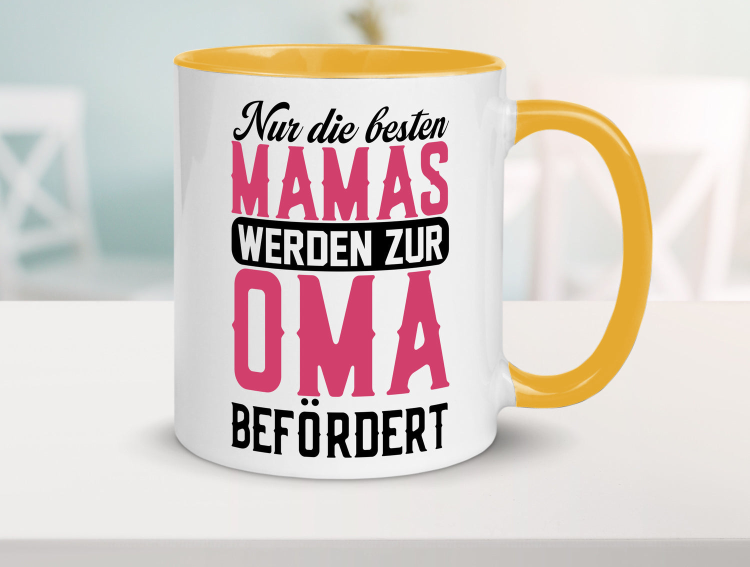 Beste Mama wird zur Oma befördert | Großmutter lustiger Spruch Geschenk Familie