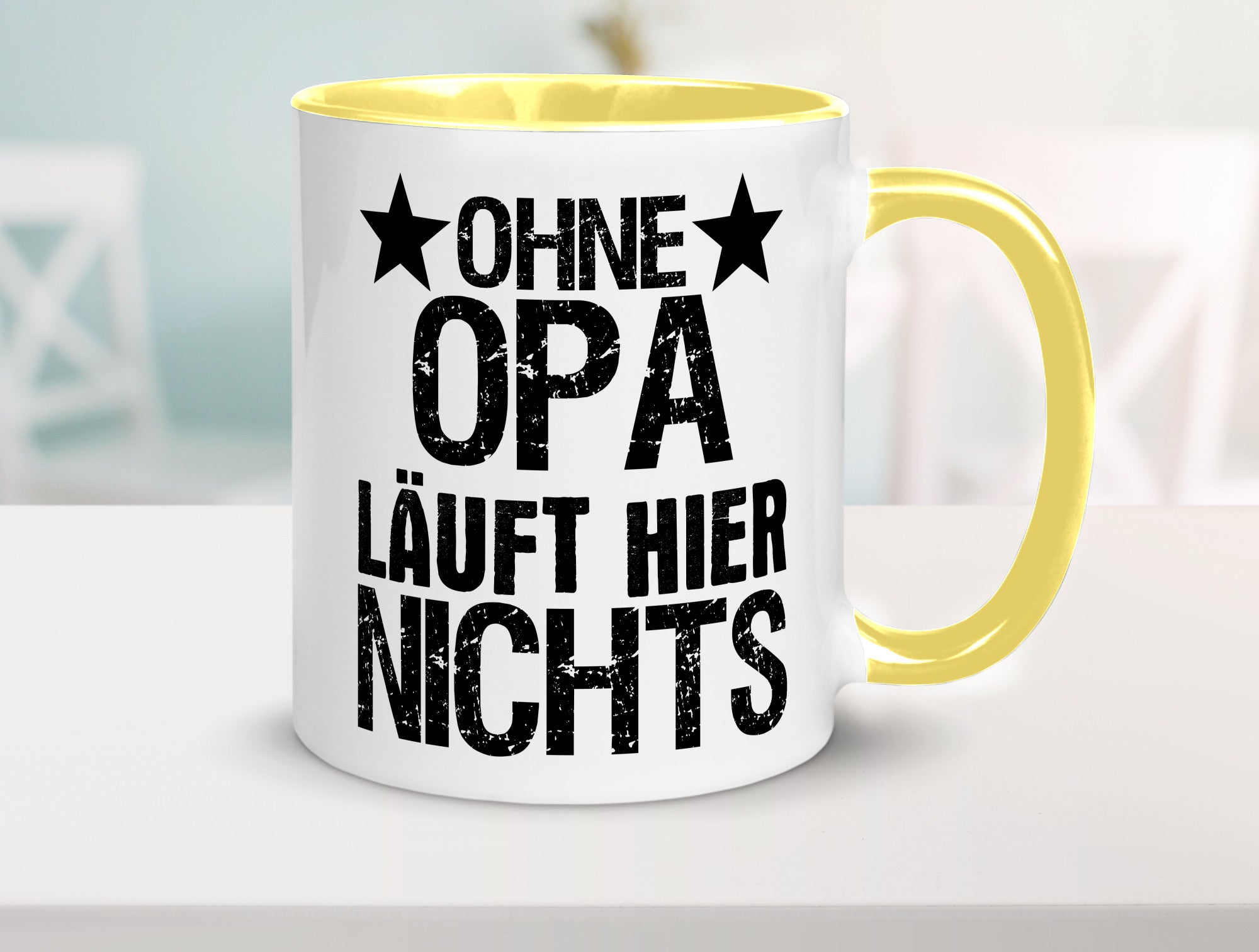 Ohne Opa läuft hier nichts | Sterne Geschenkidee Familie Humor Tasse