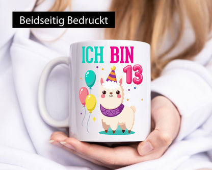 13. Geburtstag | 13 Jahre Lama Alpaka Humor Geschenkidee Tasse