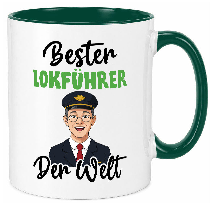 Bester Lokführer | Zug Beruf v2 Geschenkidee Arbeit Kollegen Büro Humor Tasse