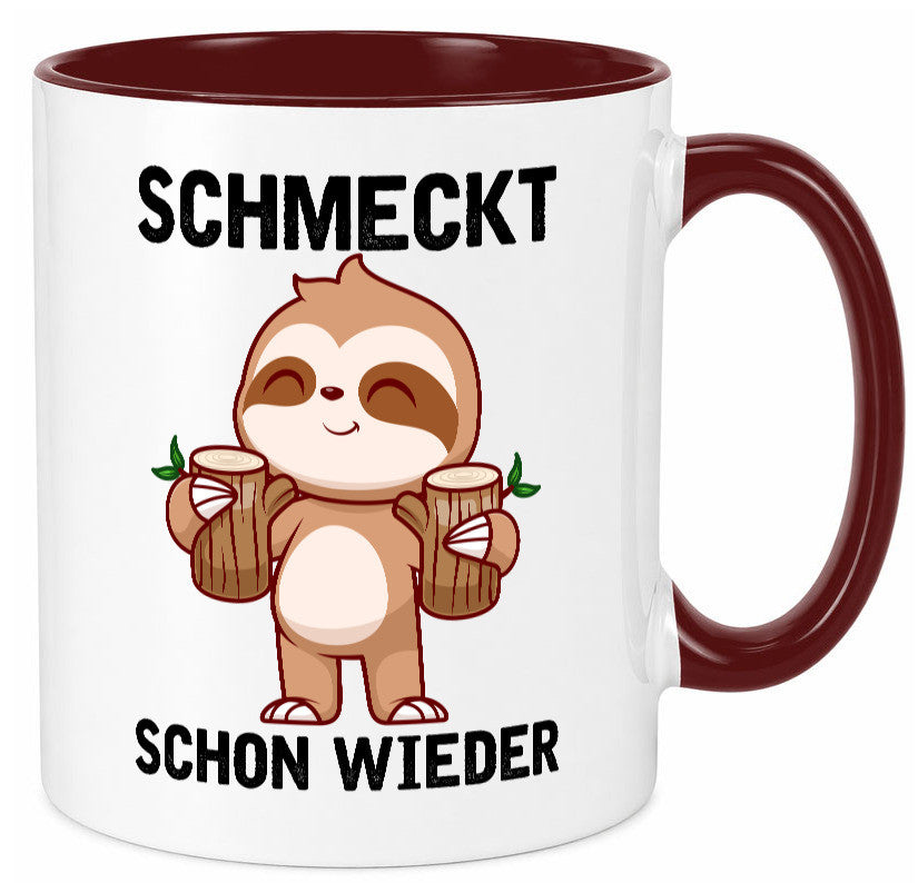 Schmeckt schon wieder | Frankfurt Hessen v2 Geschenkidee Humor Tasse