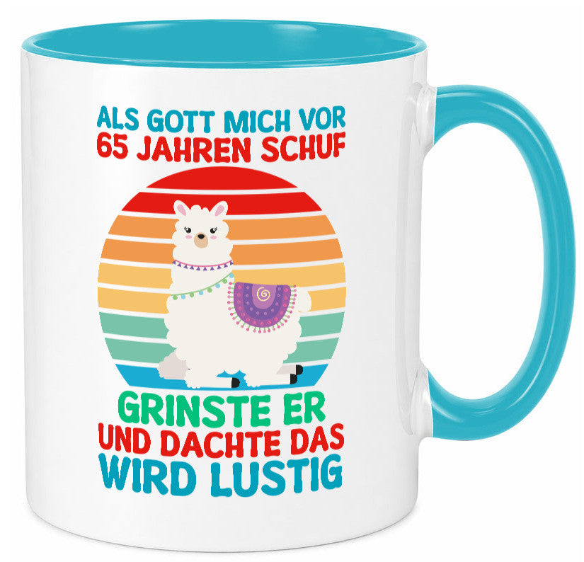 65. Geburtstag | 65 Jahre Gut Schuf mich Lama v2 lustig Geschenkidee Geschenk