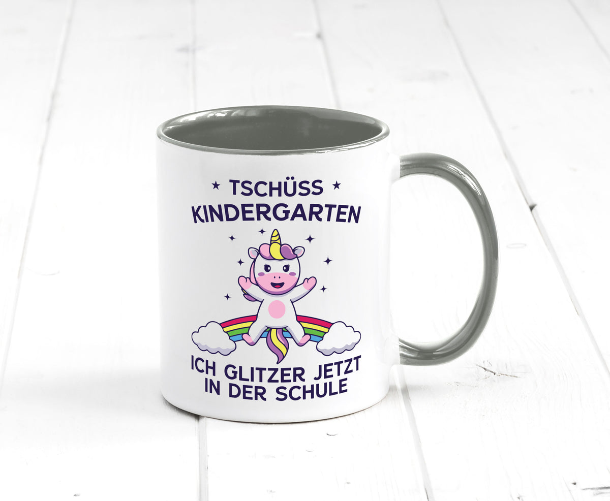 Kindergarten, jetzt Schule | Einhorn Geschenk Humor Geschenkidee lustiger Tasse