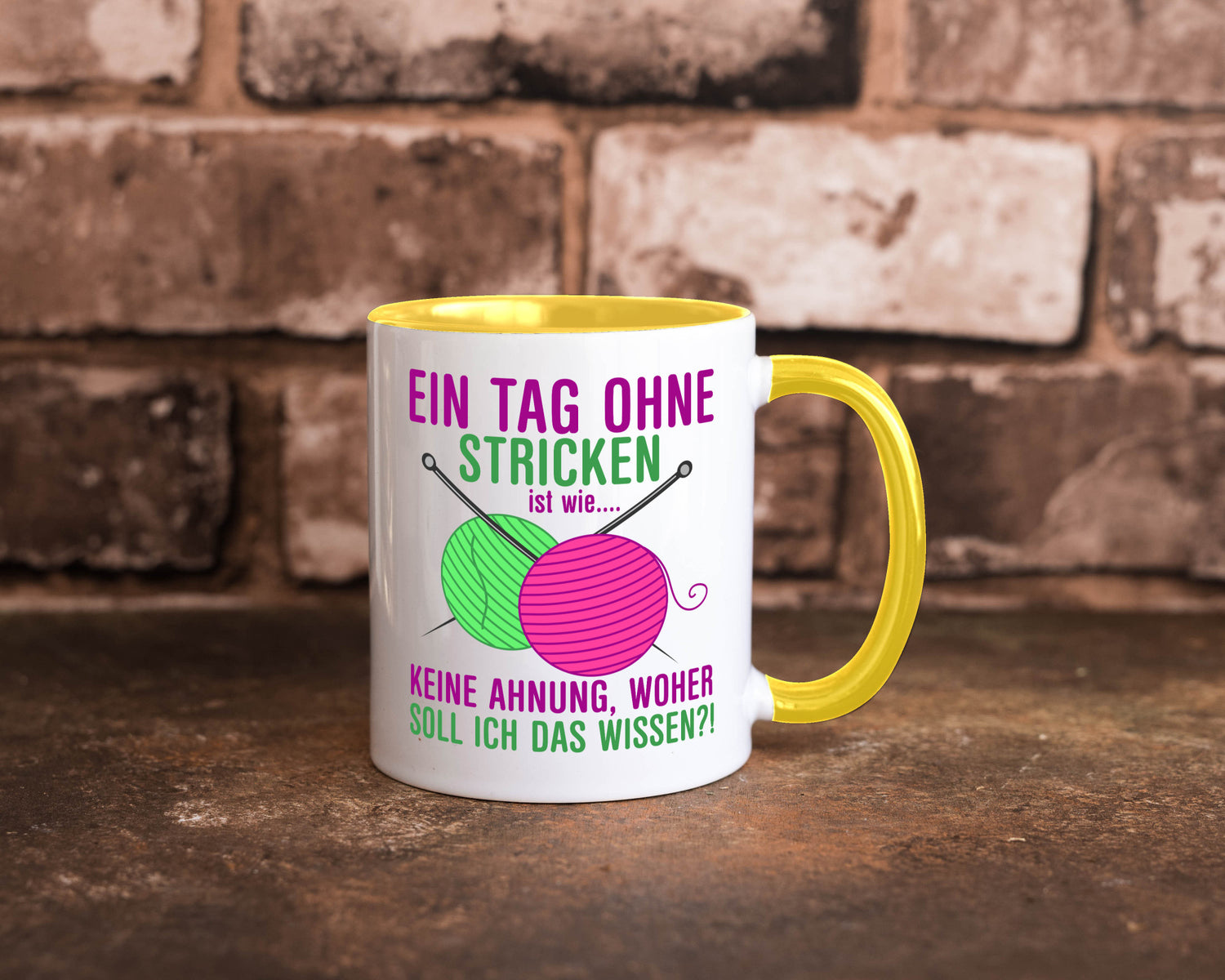 Ein Tag ohne Stricken | Strickzubehör Hobbystrickerin Geschenk Humor