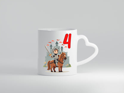 4. Geburtstag | 4 Jahre Ritter Junge Schloss Humor Geschenkidee Tasse