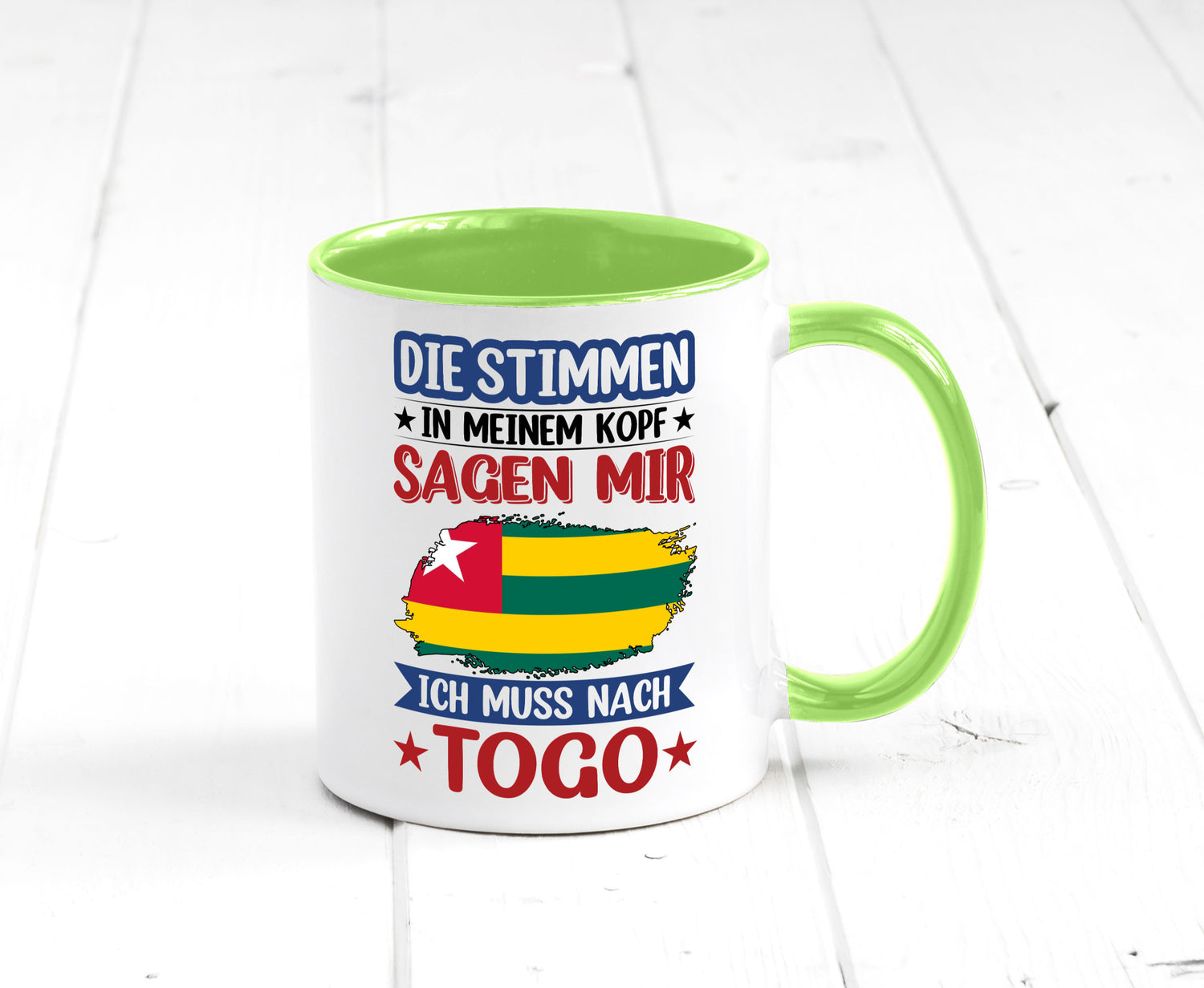 Togo | Urlaub Stimmen in meinem Kopf Traumland Humor Geschenkidee Tasse