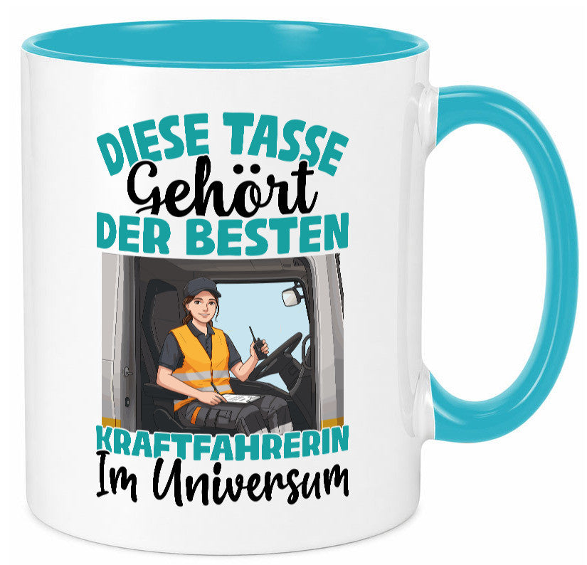 Im Universum: Kraftfahrerin | Lastwagen LKW lustig Humor Geschenkidee Geschenk