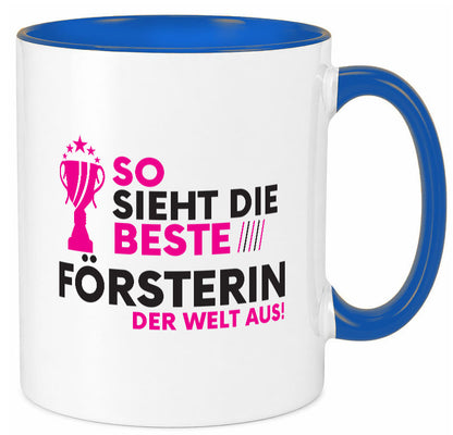 Die Weltbeste Försterin | Forst Arbeit Humor Kollegen Büro Geschenkidee Tasse