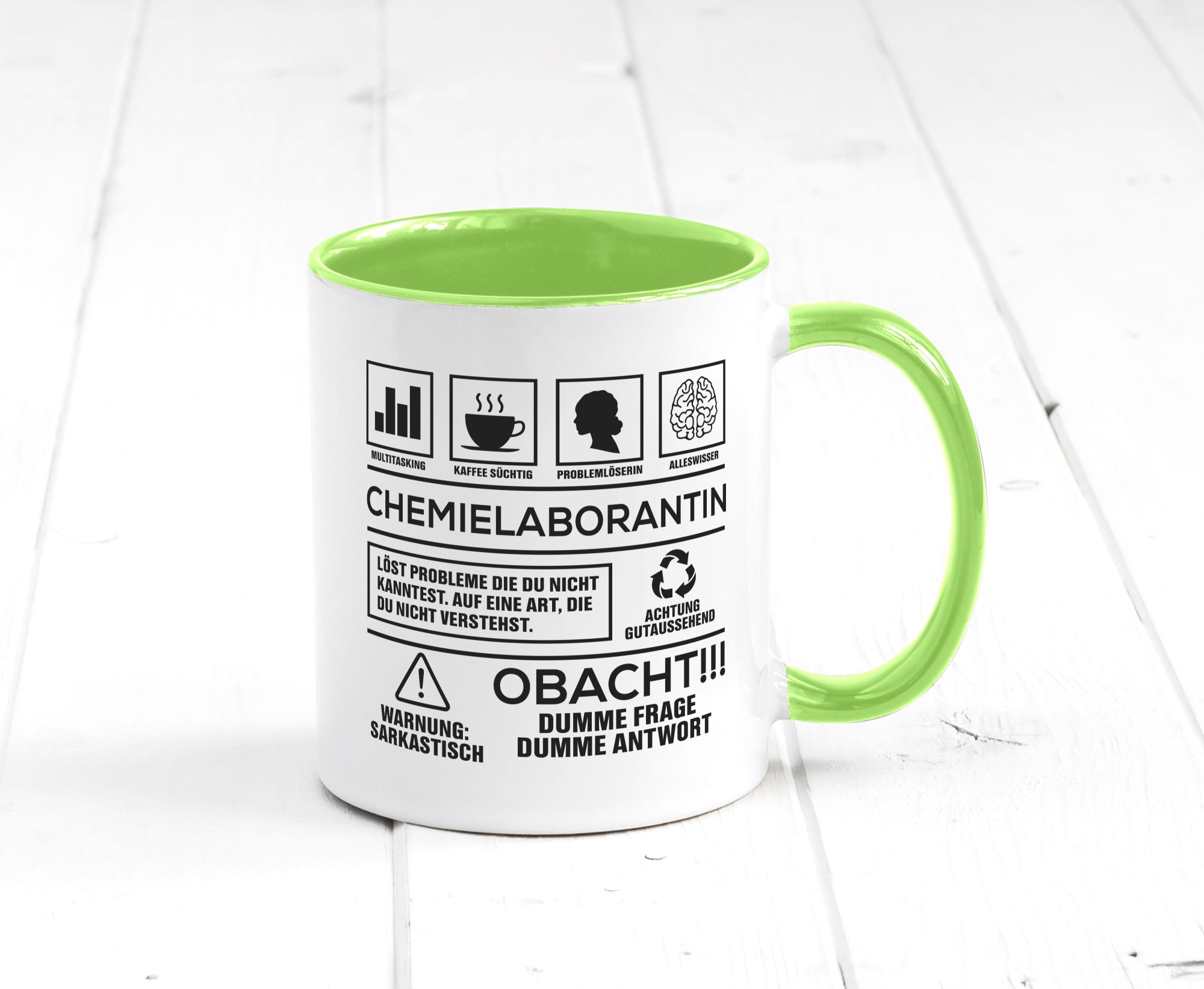 Achtung Probleme Chemielaborantin | Laborantin Chemie Geschenk Humor