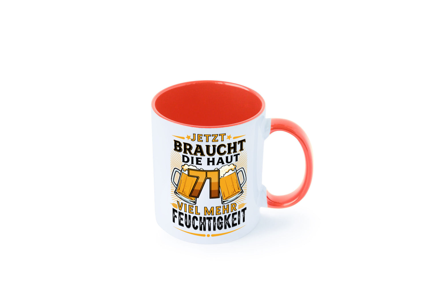 71 braucht die haut mehr Feuchtigkeit | 71. Geburtstag Geschenkidee Humor Tasse