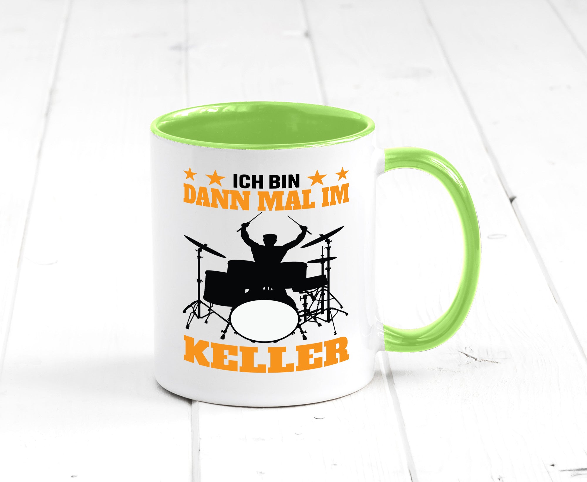 Ich bin dann mal im keller | Schlagzeug Musiker Musik lustig Humor Geschenkidee