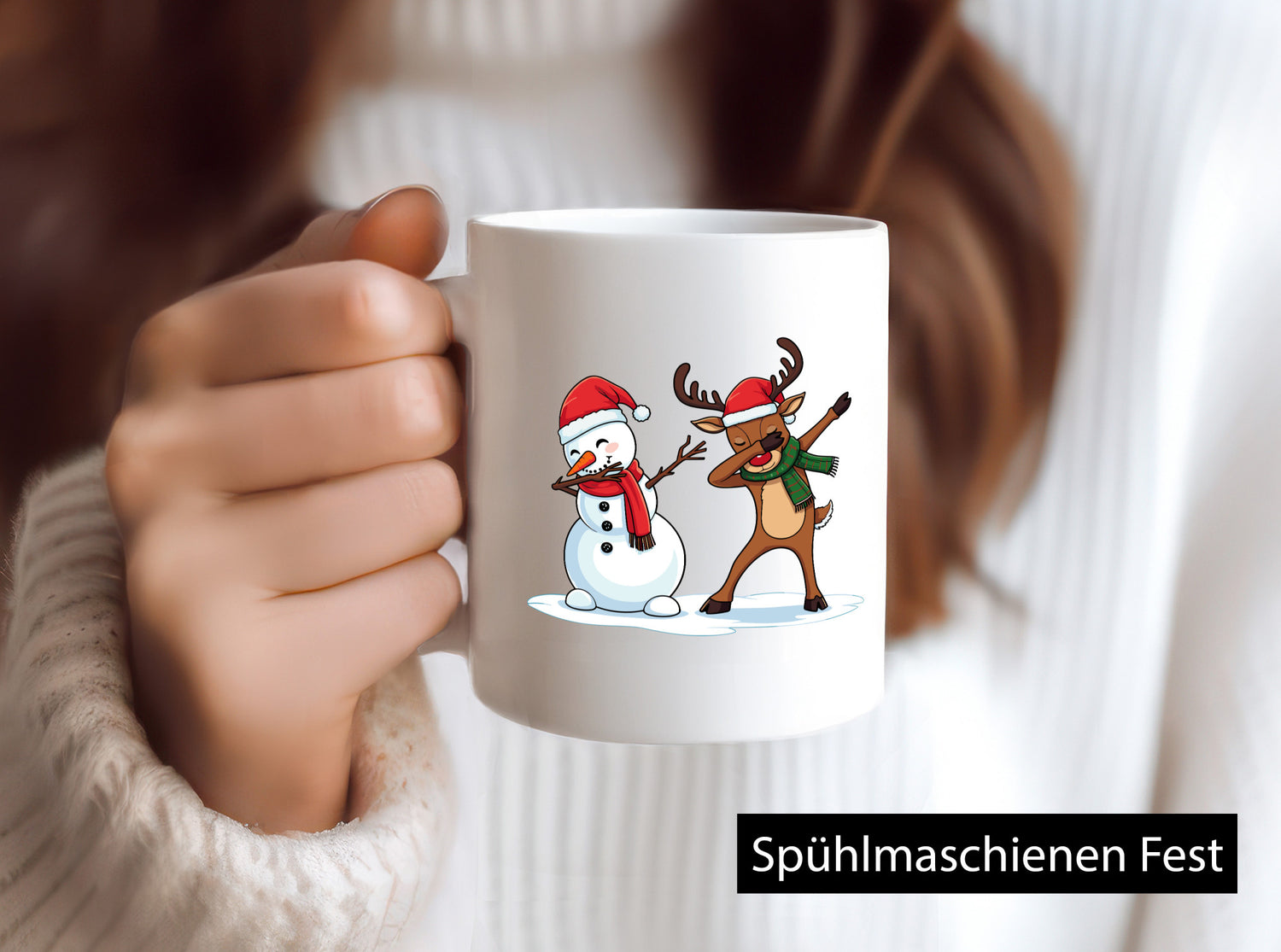 Dabbing Schneeman Rentier | Weihnachten v2 lustig Tierliebhaber Humor Geschenk