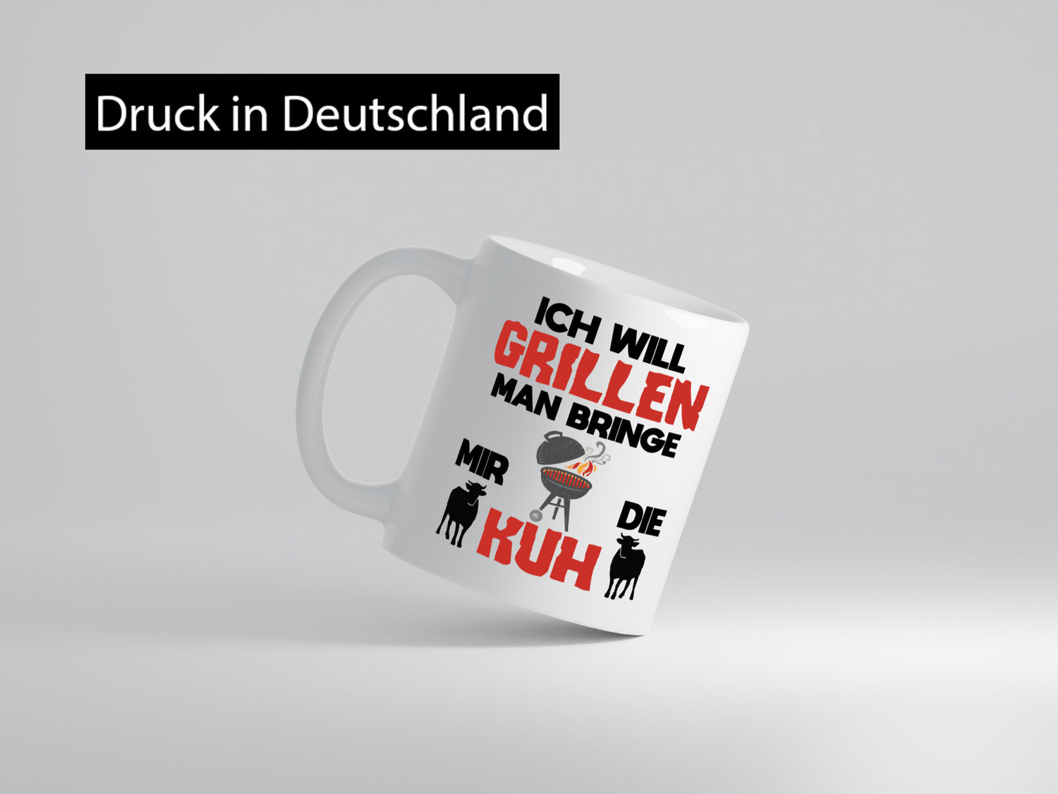 Ich will Grillen | Bring mir die Kuh Grillmeister Sommer Geschenk Humor