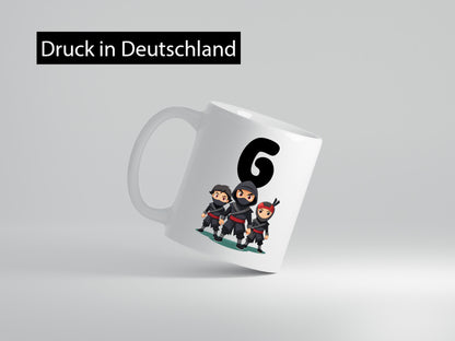 6. Geburtstag | 6 Jahre Ninja lustiger Spruch Geschenk Geschenkidee Tasse