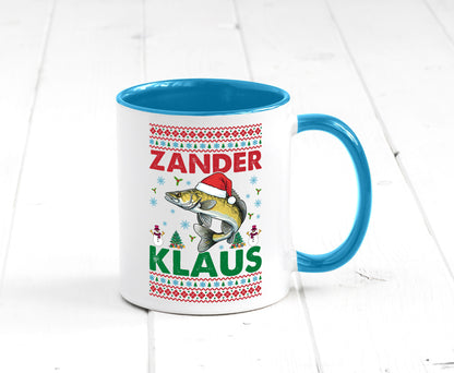Zander Klaus | Ugly Christmas Angler Angeln v2 Geschenk Humor Geschenkidee Tasse