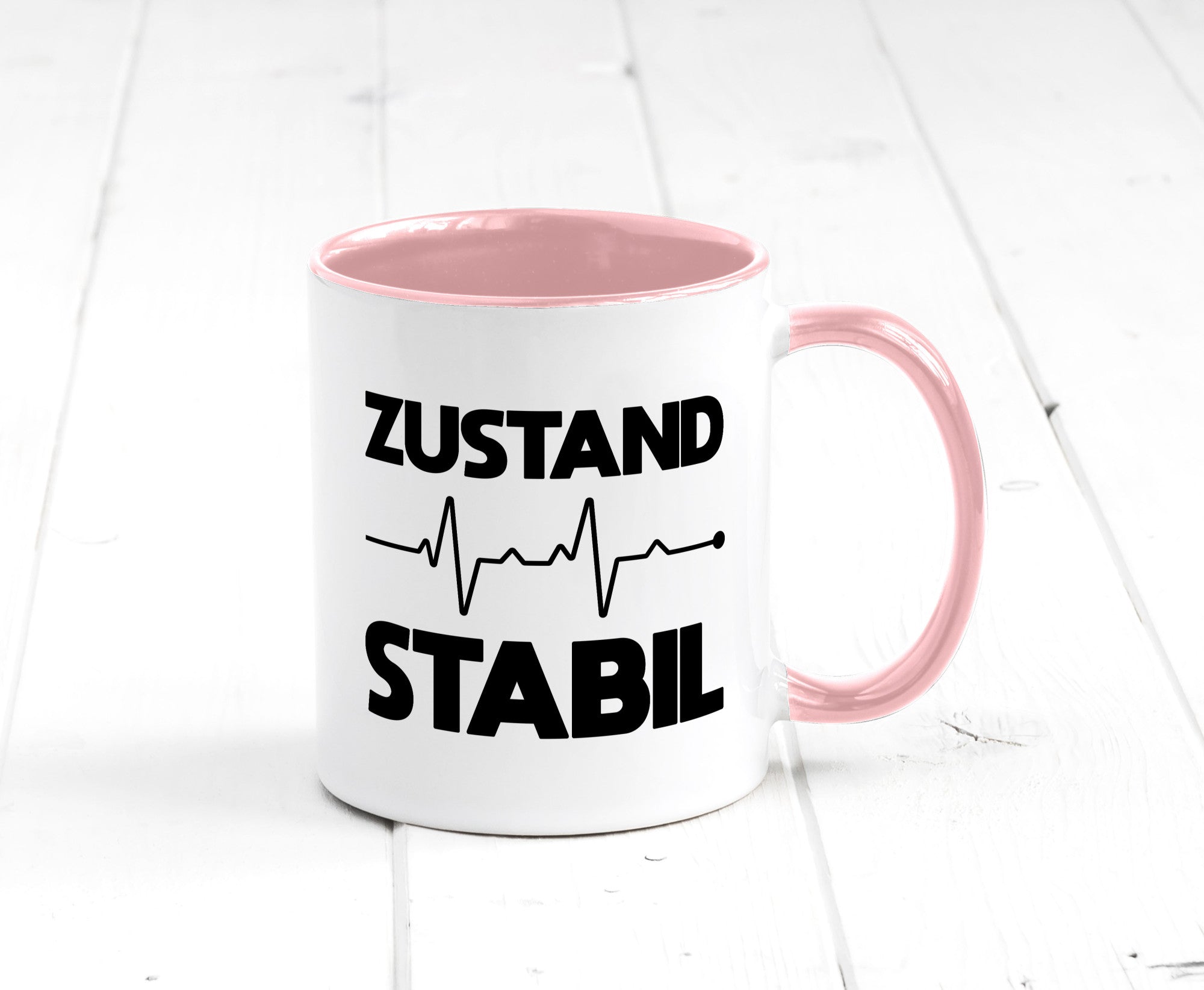 Zustand Stabil | Herzschlag Heartbeat lustiger Spruch Geschenk Humor