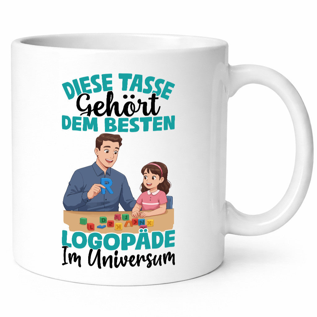 Im Universum: Logopäde | Sprachtherapie lustig Humor Geschenkidee Geschenk Tasse
