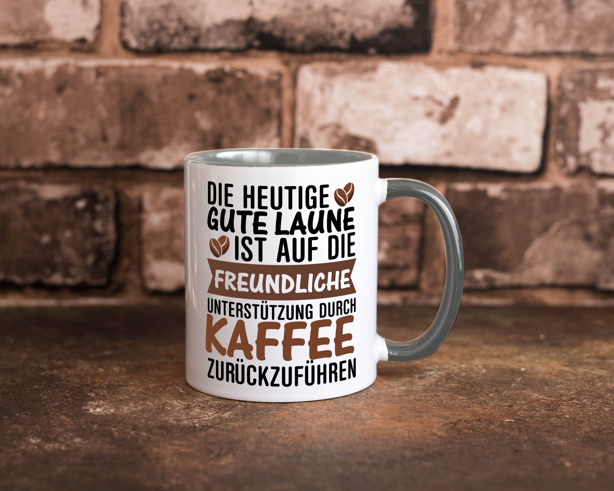 Unterstützung durch Kaffee | Kaffeliebhaber gute Laune Geschenk Humor
