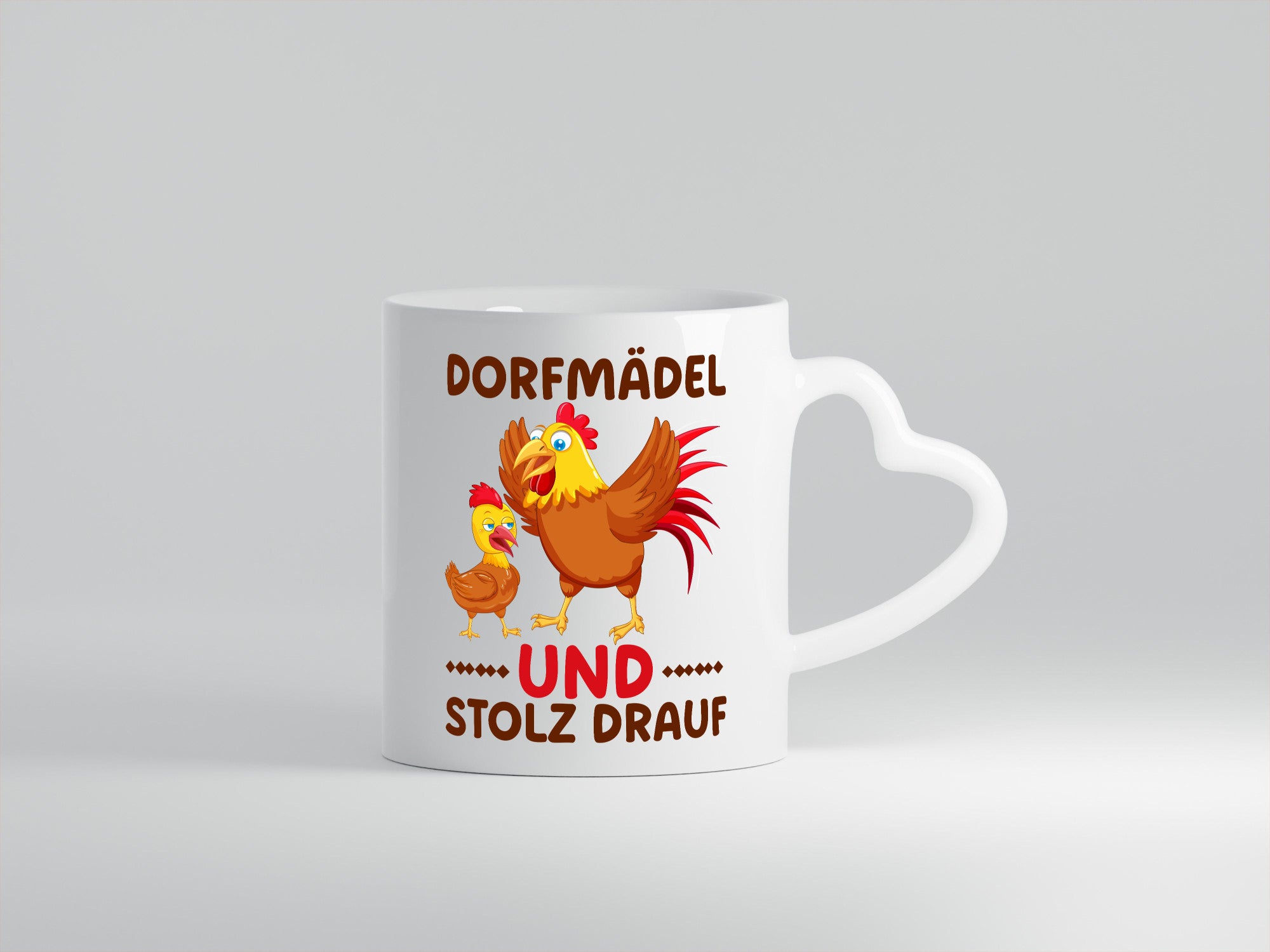 Dorfmädel und stolz drauf | Hühner Dorf Bauern Humor Geschenkidee Tasse