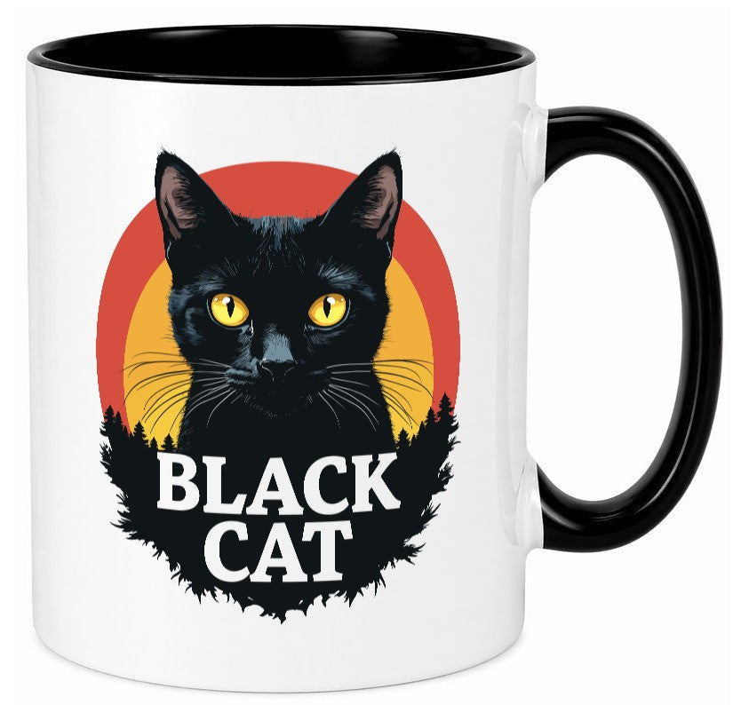 Black Cat | Schwarze Katze Böse Humor Tierliebhaber Geschenkidee Tasse