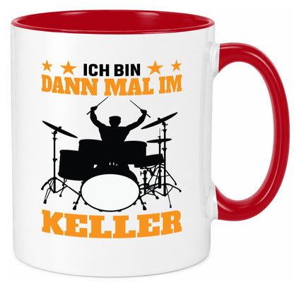 Ich bin dann mal im keller | Schlagzeug Musiker Musik lustig Humor Geschenkidee