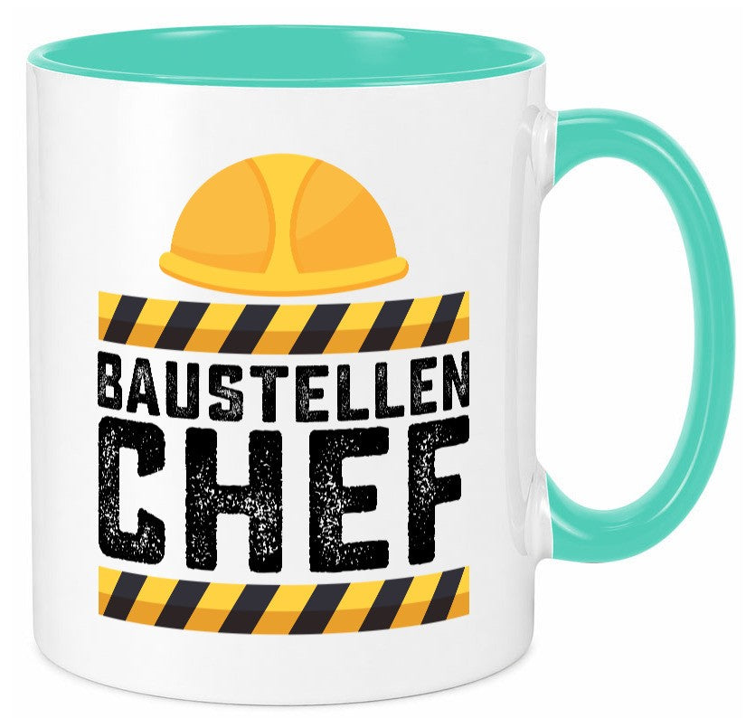 Baustellen Chef | Baustelle Bauherr Bauleiter Geschenkidee Arbeit Kollegen Büro Tasse