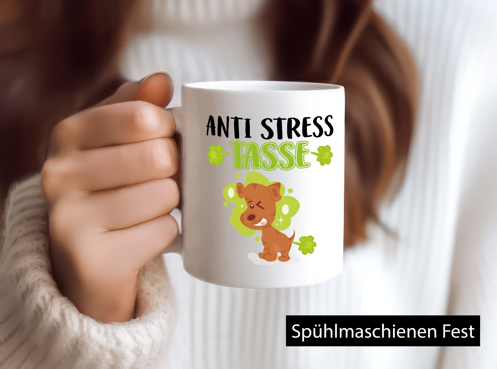 Anti-Stress Tasse | süßer Mops Pups Hund lustig Geschenk Tierliebhaber Humor