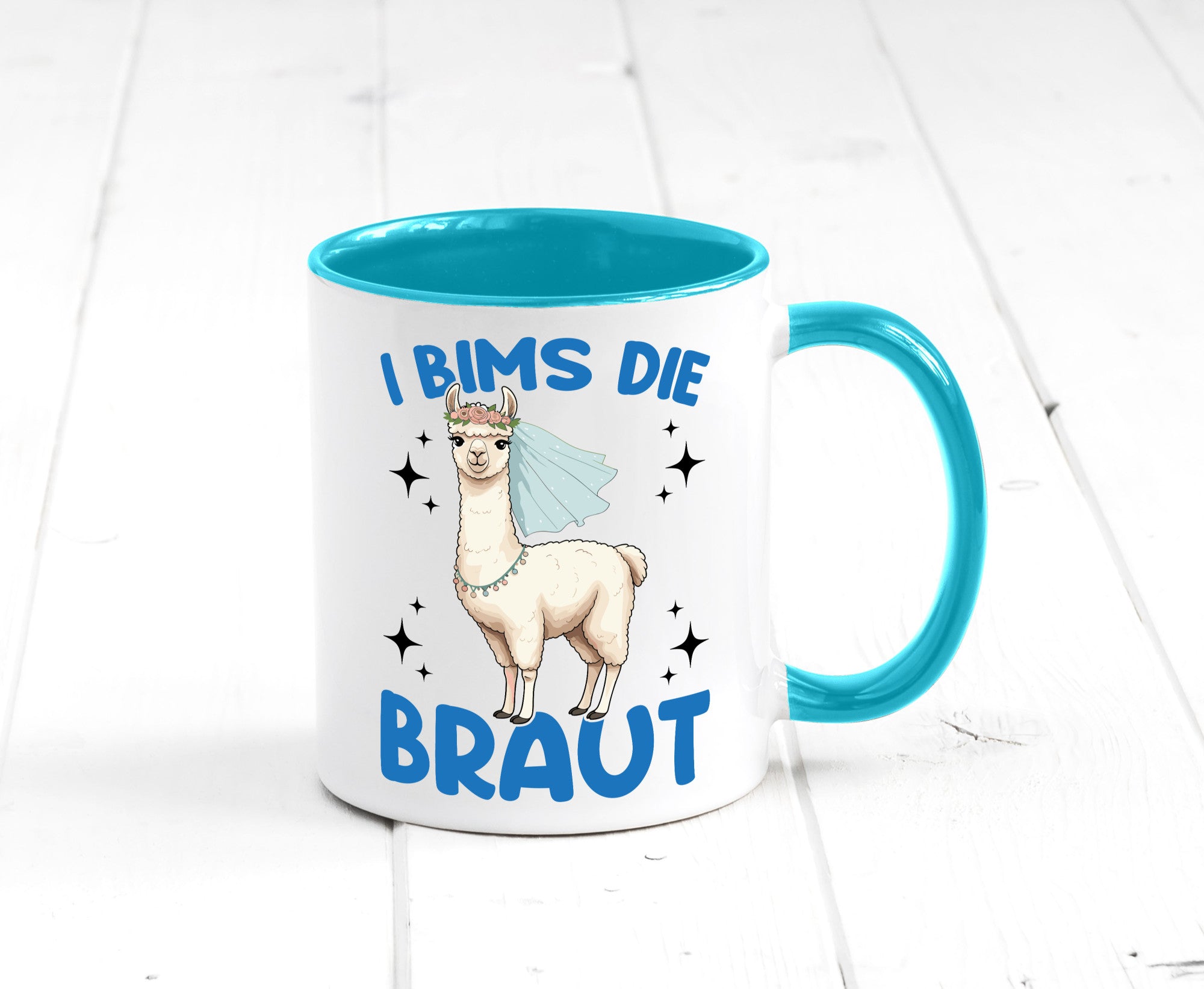 I Bims die Braut | Lama JGA Hochzeit lustig Humor Geschenkidee Geschenk Tasse