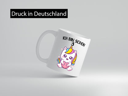 3. Geburtstag | Ich bin schon 3 Jahre Einhorn Mädchen lustig Geschenkidee