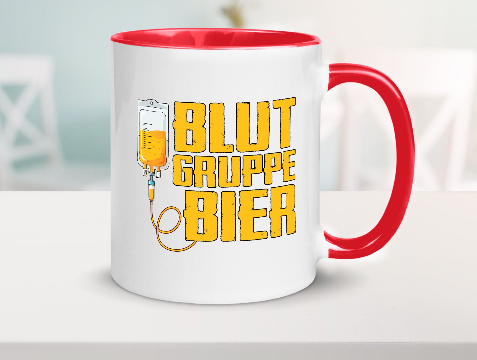 Blutgruppe Bier | Saufen Trinken Biertrinker Humor Geschenkidee Tasse