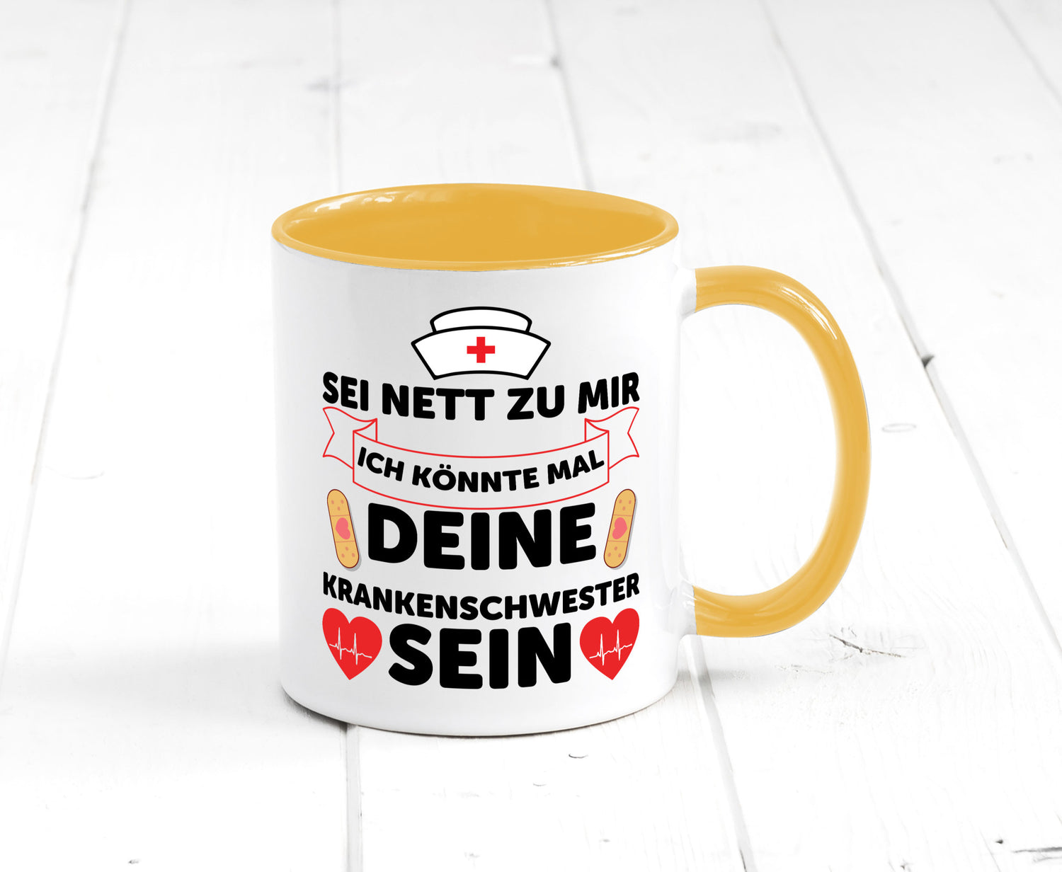Ich könnte deine Krankenschwester sein | Pflegekraft Geschenkidee Humor Tasse