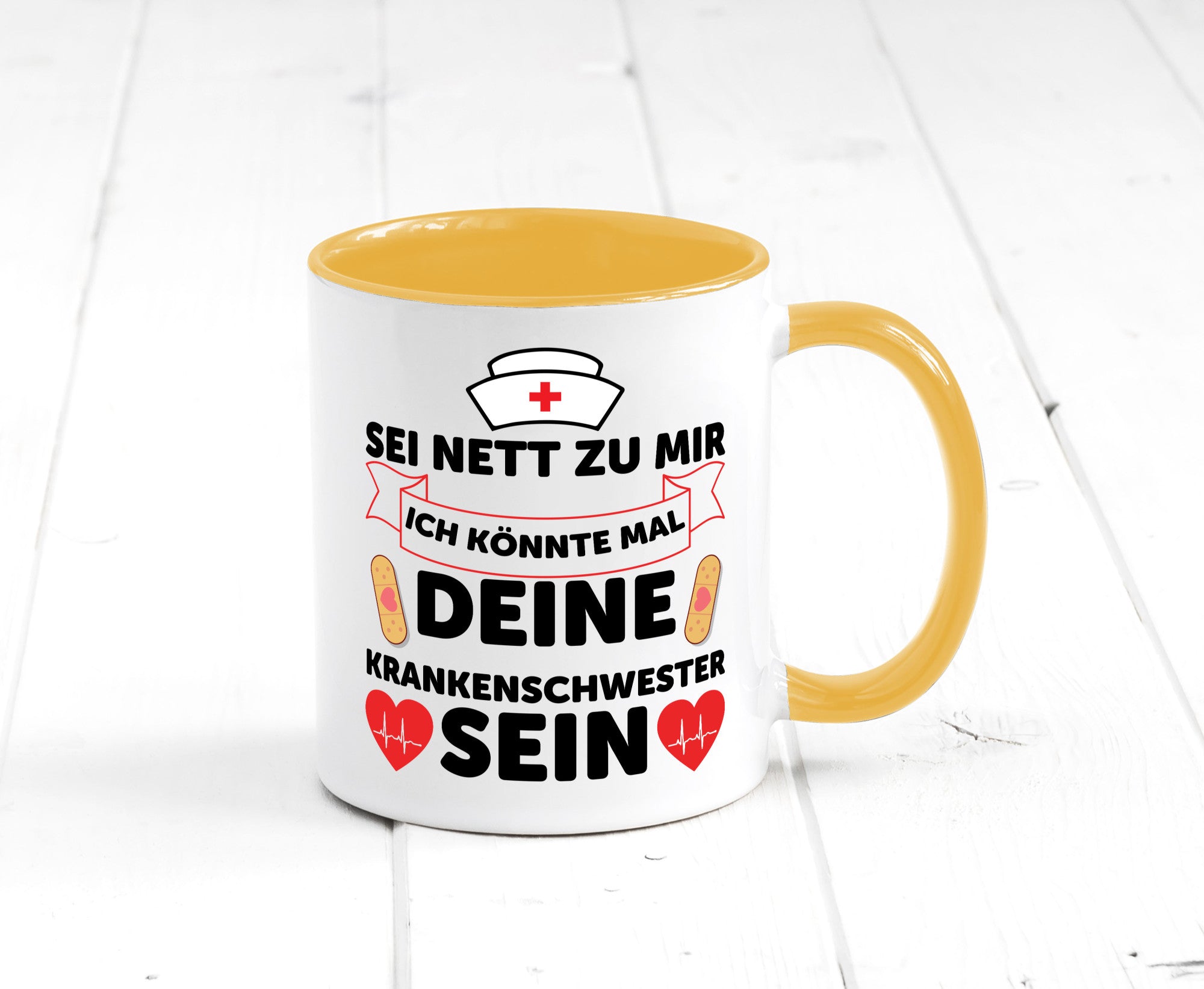 Ich könnte deine Krankenschwester sein | Pflegekraft Geschenkidee Humor Tasse