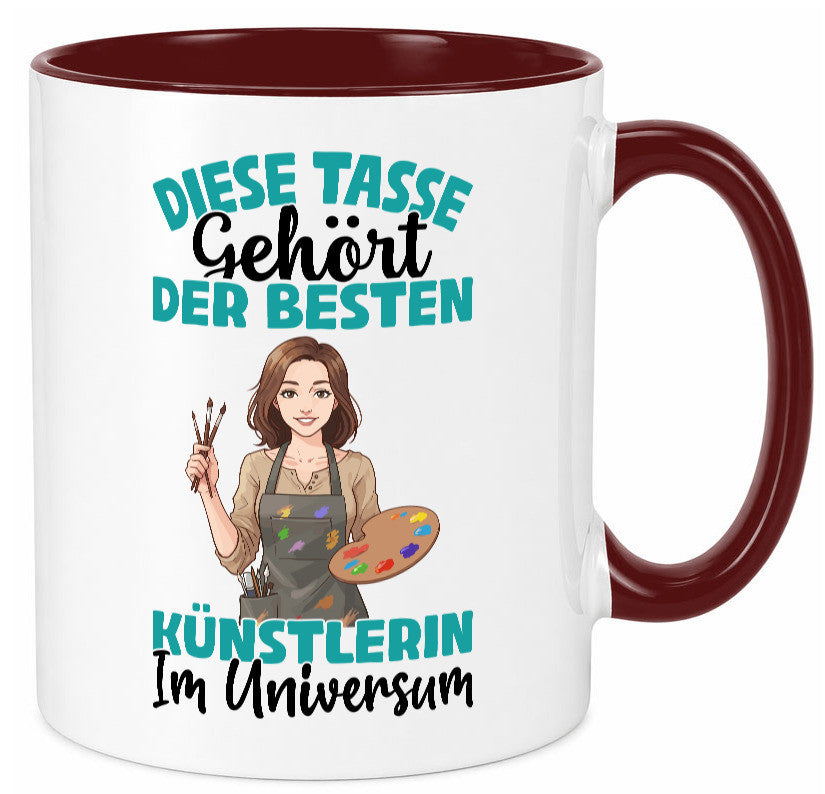 Im Universum: Künstlerin | Kunst lustig Humor Geschenkidee Geschenk Tasse