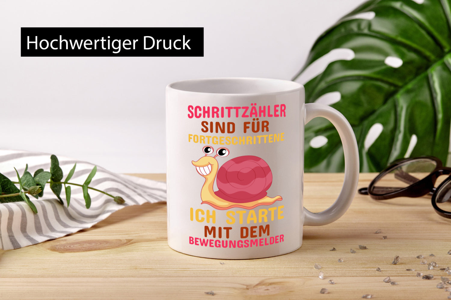 Schrittzähler | Faulpelz Sportmuffel Schnecke Geschenk Humor Geschenkidee