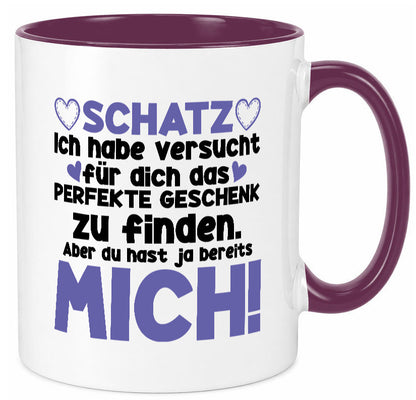 Schatz | Liebe Valentinstag Freund Freundin Herz Geschenkidee Humor Tasse