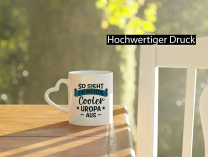 Cooler Uropa | Urkunde Sterne lustiger Spruch Geschenk Familie Geschenkidee