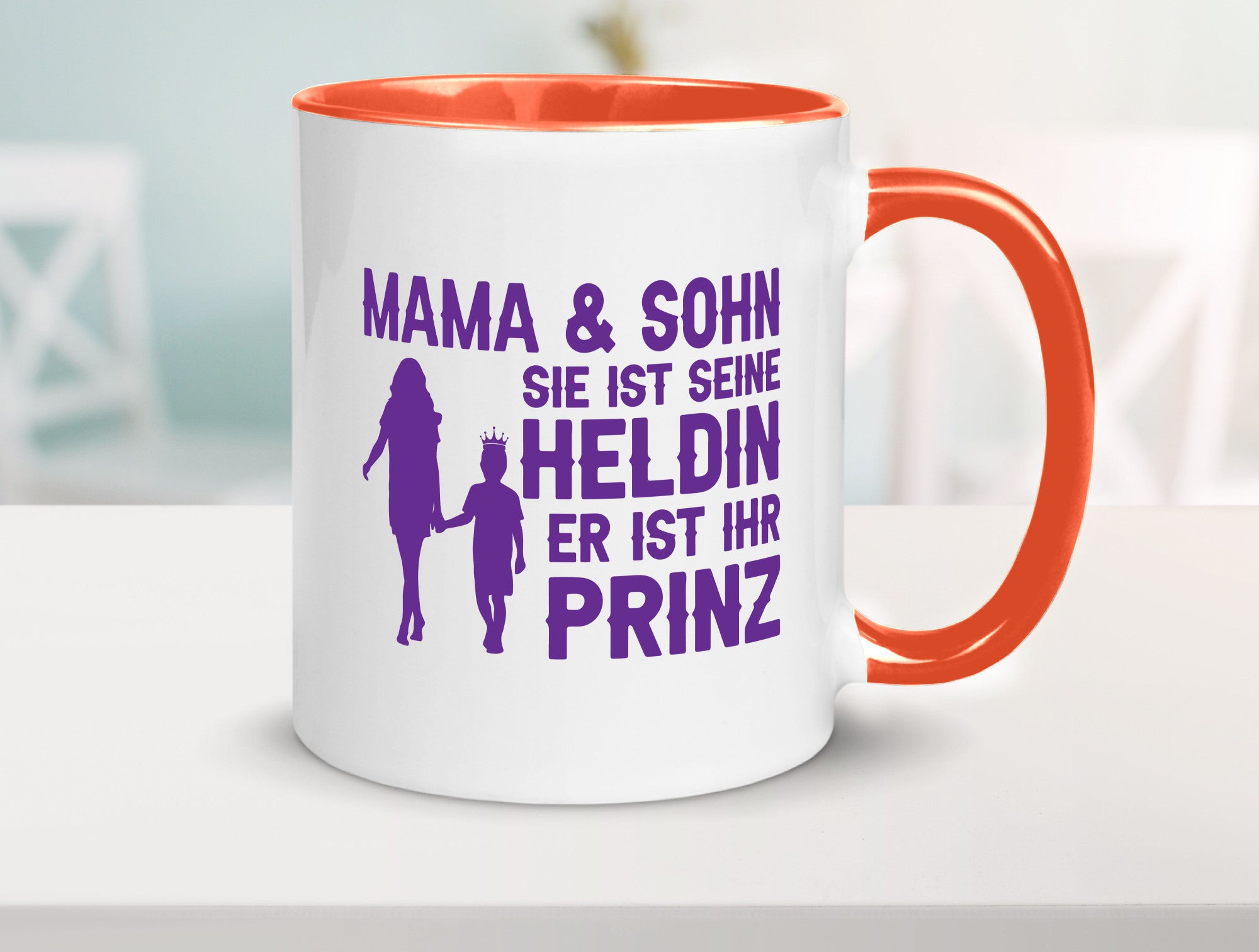 Mama &amp; Sohn | Helding Prinz Mutterliebe Geschenkidee Familie Humor Tasse