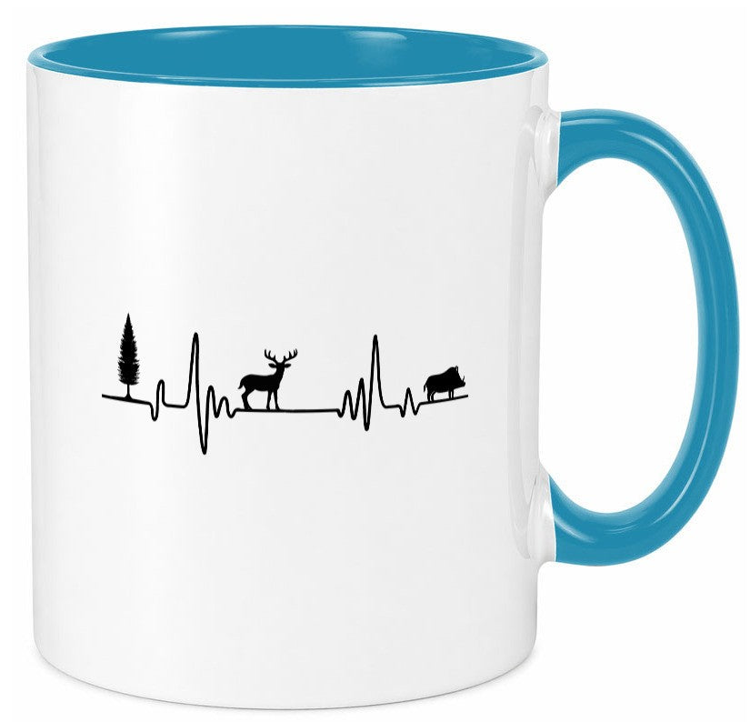 Jäger Herzschlag | Motiv Jagd Rotwild jagen Geschenkidee Humor Tasse