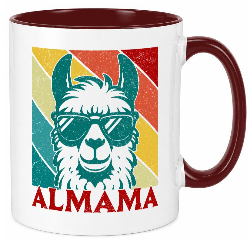 Almama | Lama Mutter Muttertag lustig Familie Geschenkidee Geschenk Tasse